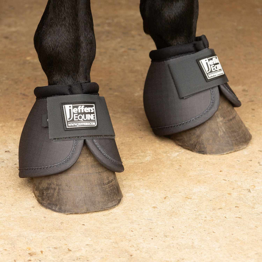 Jeffers No-Turn Bell Boots for Horses, Solid Colors, 2 Count