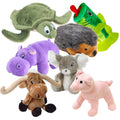 Jeffers Plush Animals Share the Love Squeaker Dog Toys, 7 Piece Kit