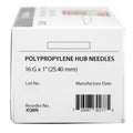 Jeffers Poly Hub Hypodermic Needles for Veterinary Use, Box of 100
