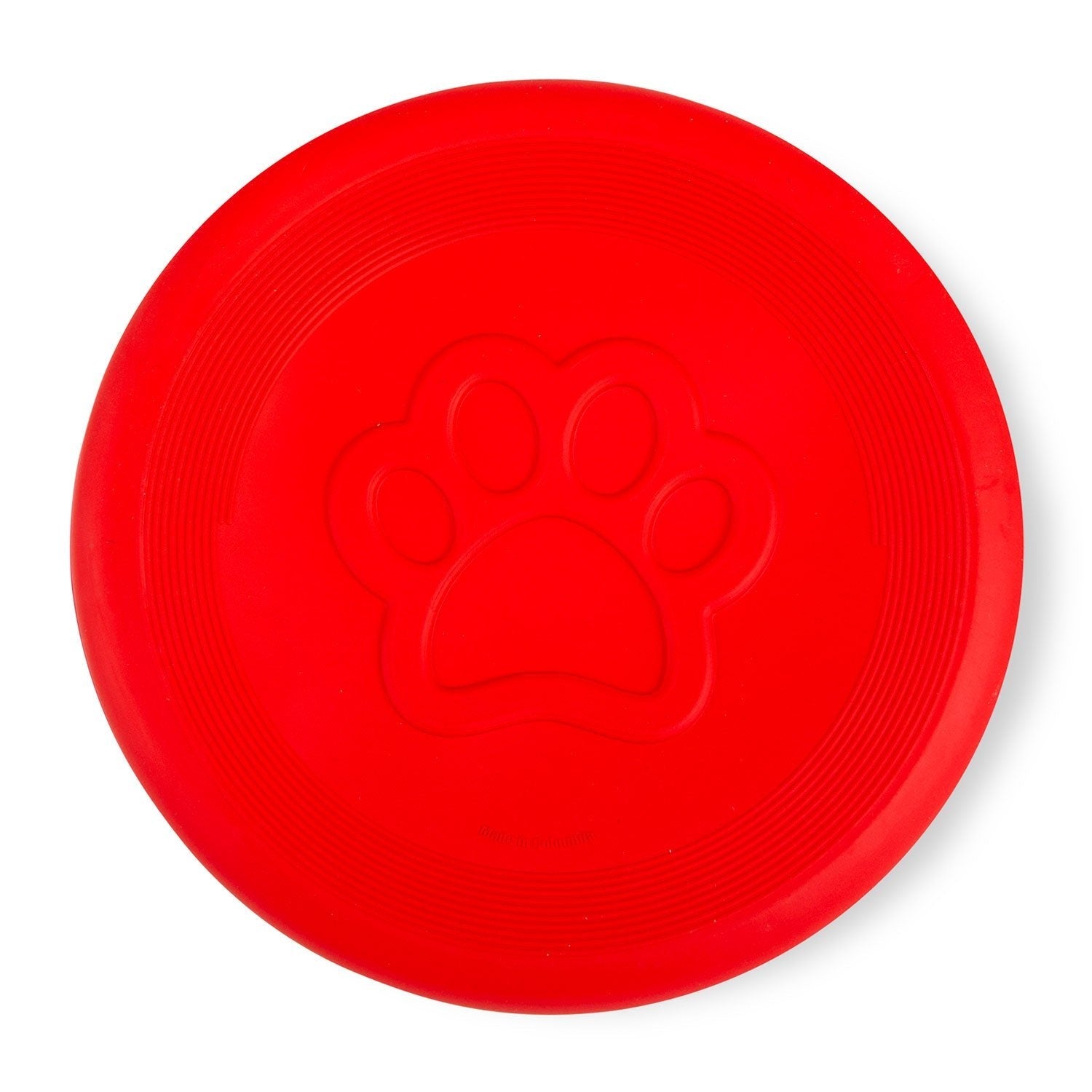 Jeffers Red Paw Frisbee Natural Rubber Dog Toy for Fetching & Chewing