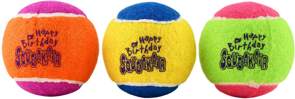 KONG Birthday Squeaker Balls, 3 Pack
