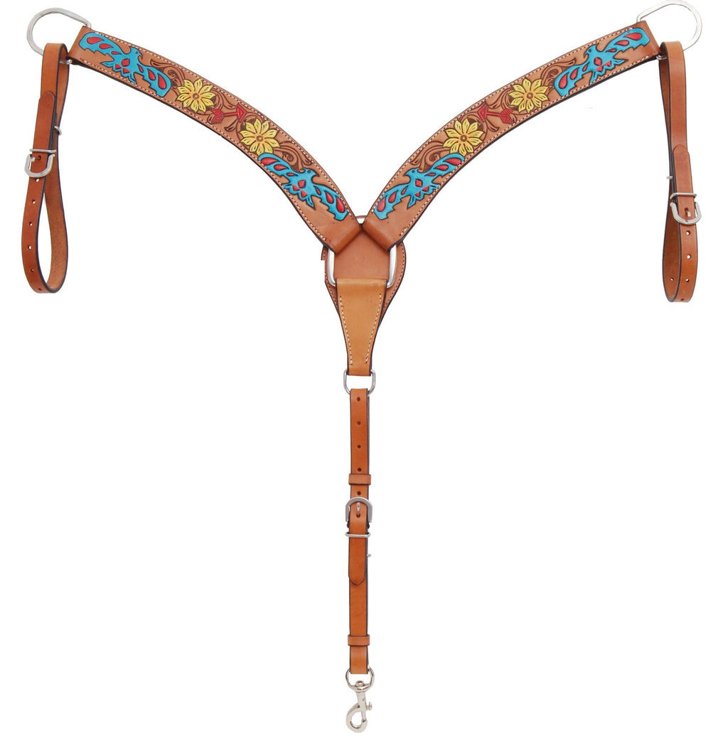 Rafter T Thunderbird Breast Collar, Full, Lt Oil