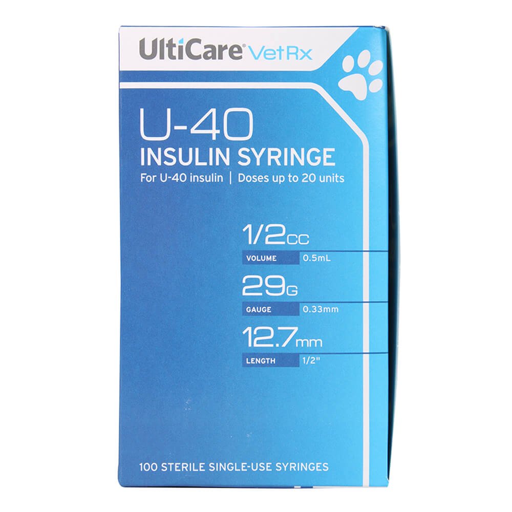 UltiCare U-40 Insulin Syringes, 29ga x ½", Box of 100 ct